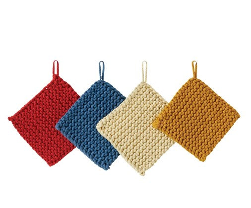 8" Square Cotton Crocheted Pot Holder
