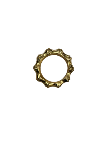 Gold Finish Bamboo Napkin Ring