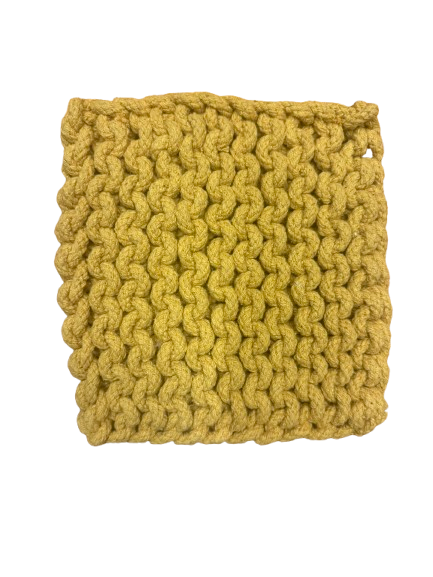 8" Square Cotton Crocheted Pot Holder