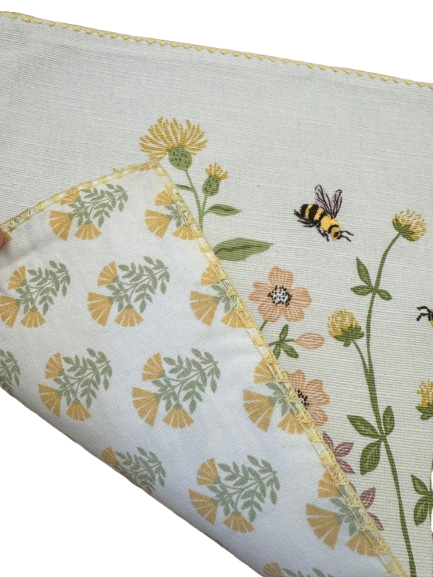 Honey Bee & Wildflowers Reversible Placemat